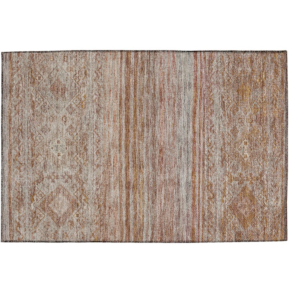 Indoor/Outdoor Karaj Copper 1'8" x 2'6" Rug. Picture 1