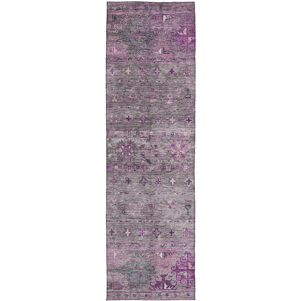 Indoor/Outdoor Karaj Purple 2'3" x 7'6" Runner Rug. Picture 1