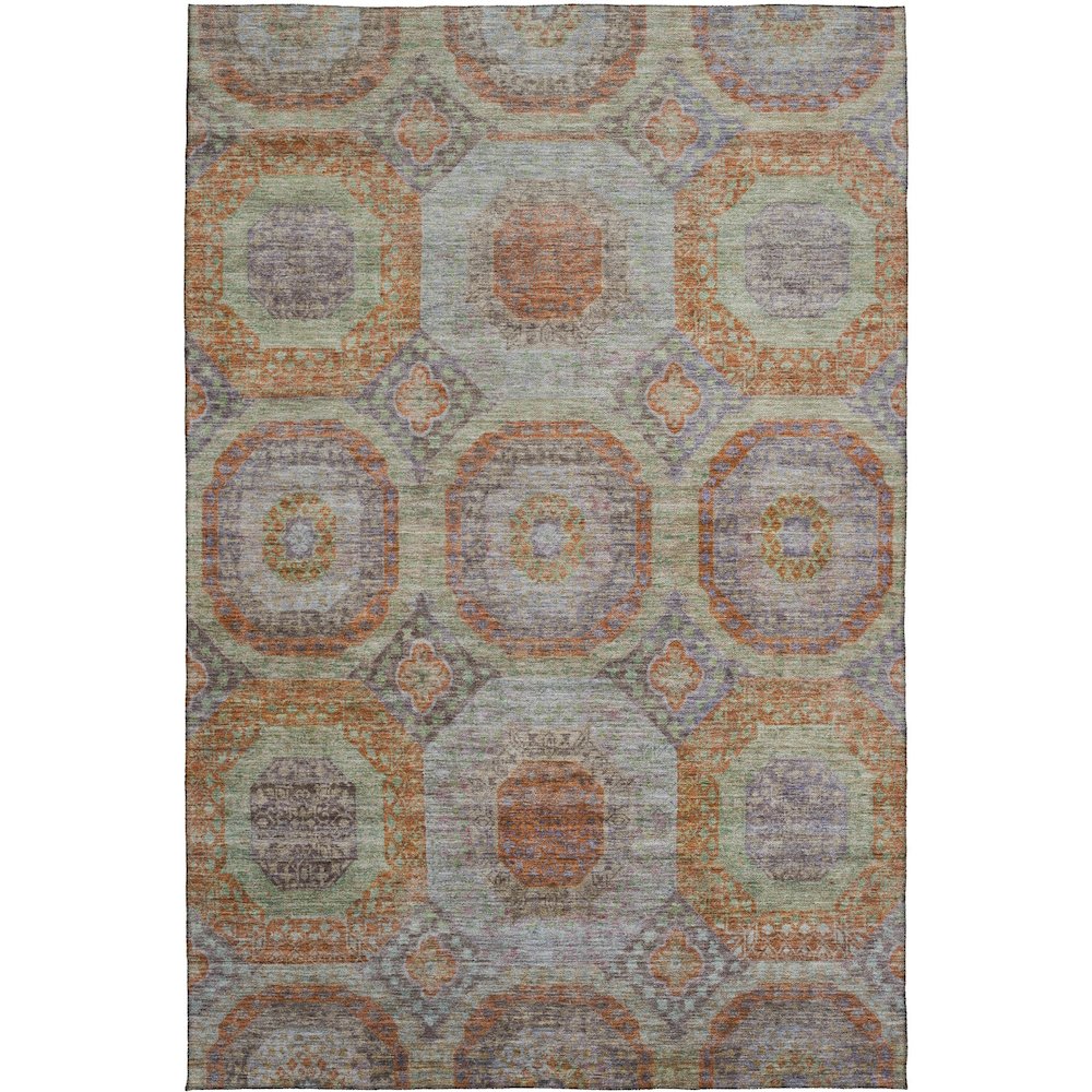 Indoor/Outdoor Karaj Paprika 2'6" x 3'10" Rug. Picture 1