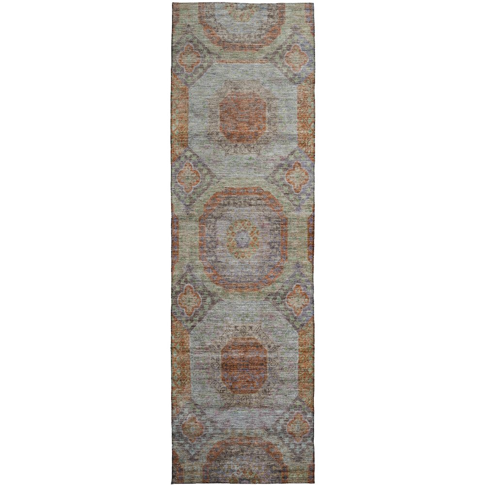 Indoor/Outdoor Karaj Paprika 2'3" x 7'6" Runner Rug. Picture 1