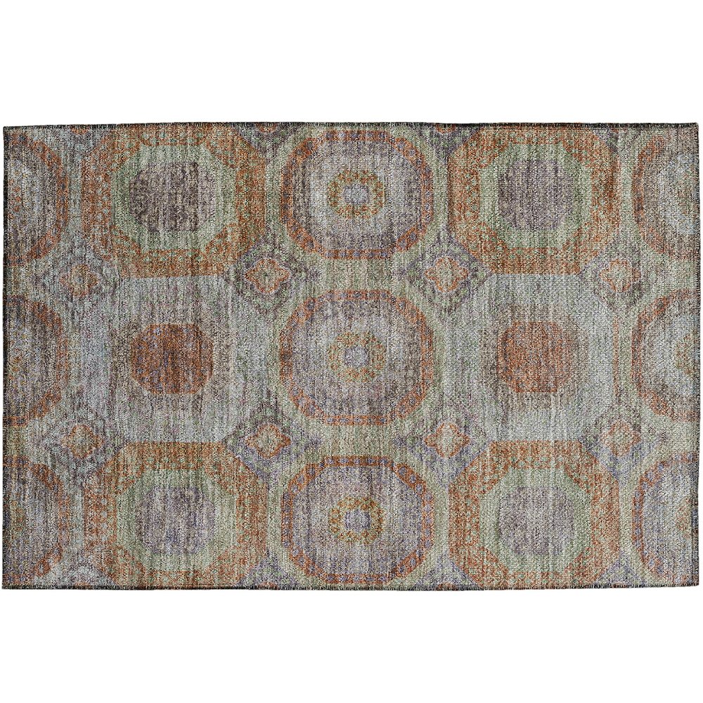 Indoor/Outdoor Karaj Paprika 1'8" x 2'6" Rug. Picture 1