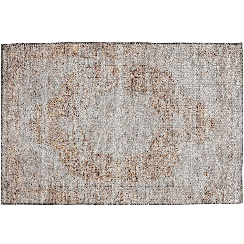 Indoor/Outdoor Karaj Copper 1'8" x 2'6" Rug. Picture 1