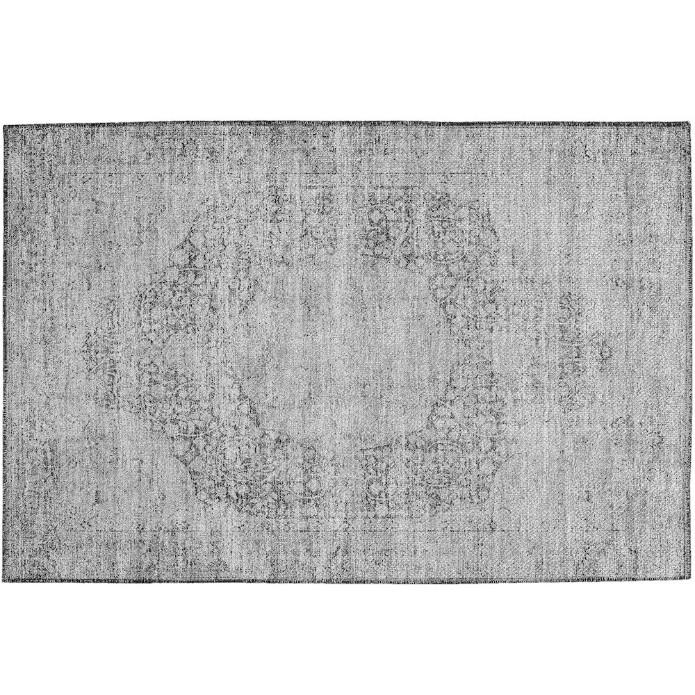 Indoor/Outdoor Karaj Gray 1'8" x 2'6" Rug. Picture 1