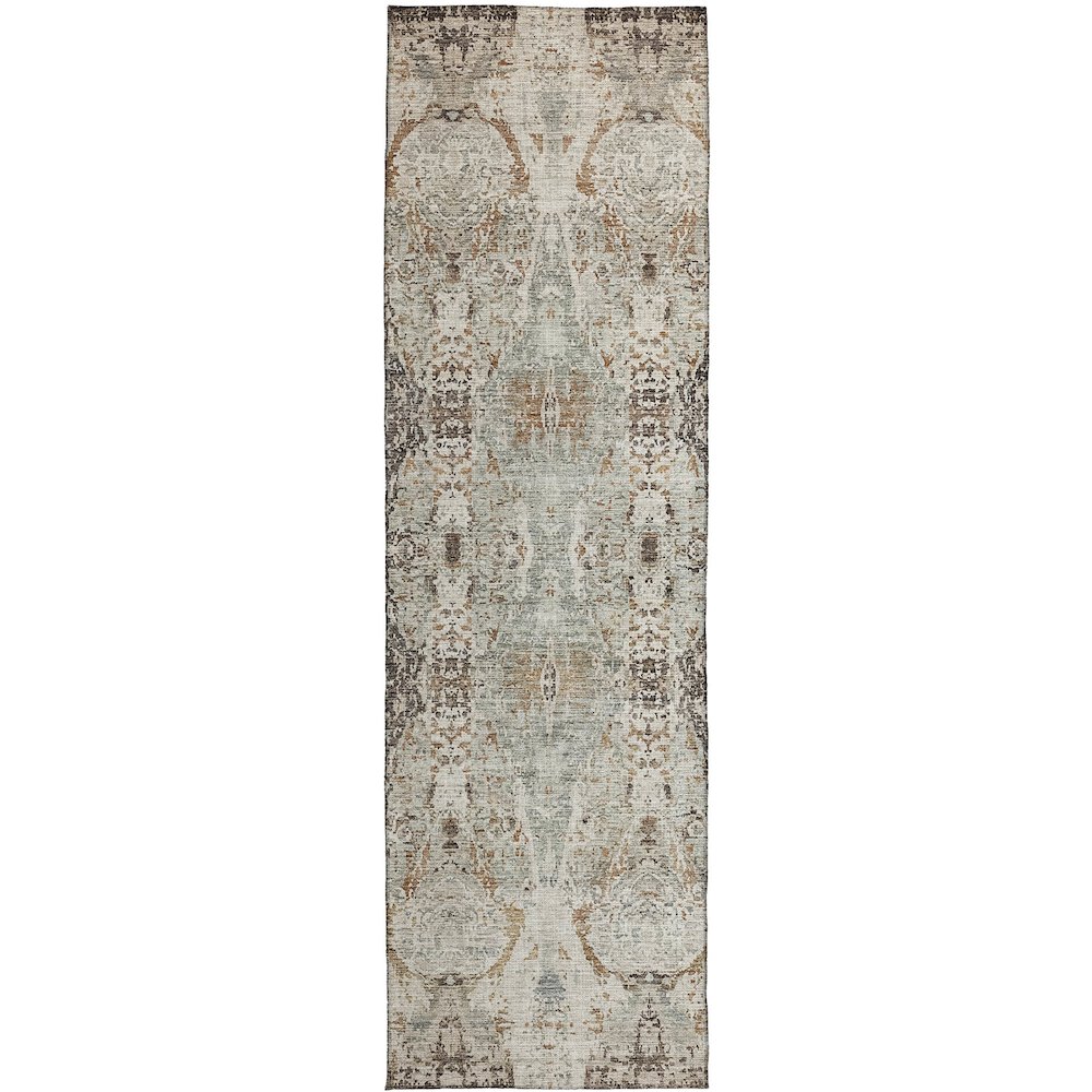 Indoor/Outdoor Karaj Linen 2'3" x 7'6" Runner Rug. Picture 1