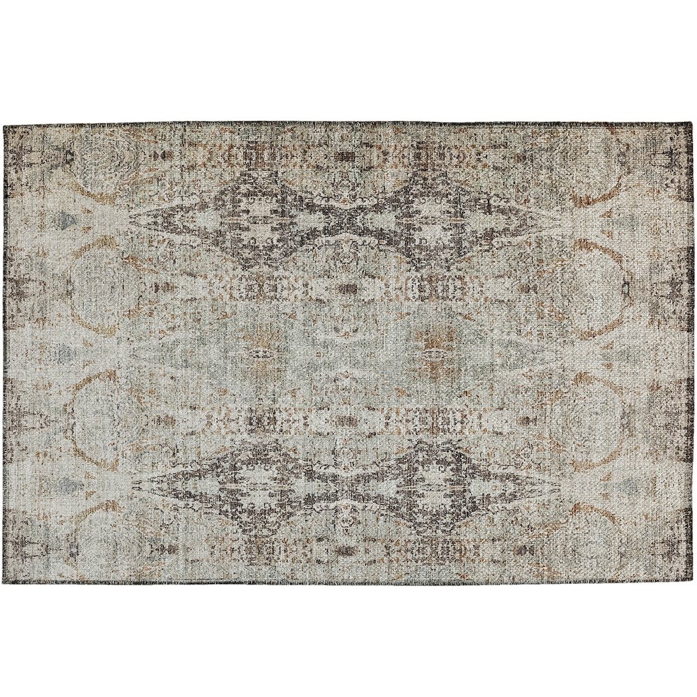 Indoor/Outdoor Karaj Linen 1'8" x 2'6" Rug. Picture 1