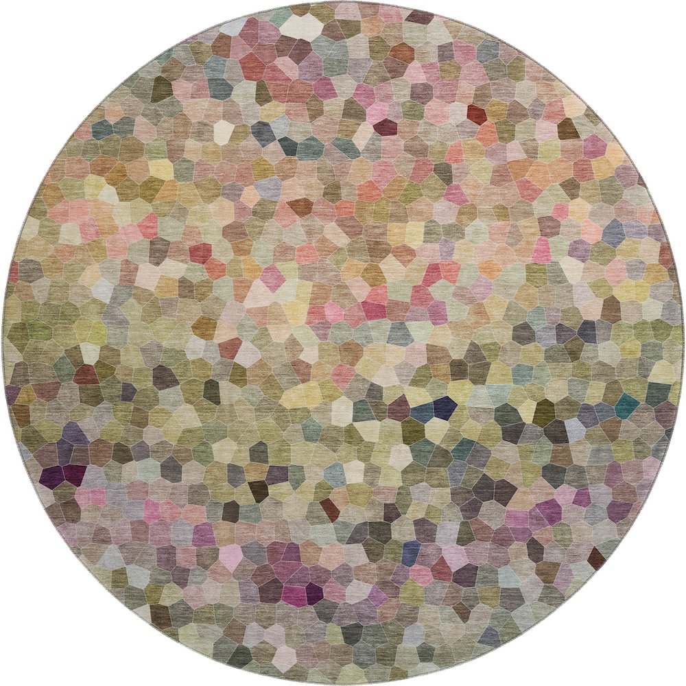 Luxury Washable Indoor/Outdoor Kaleidoscope KL1 Multi 8' x 8'. Picture 1