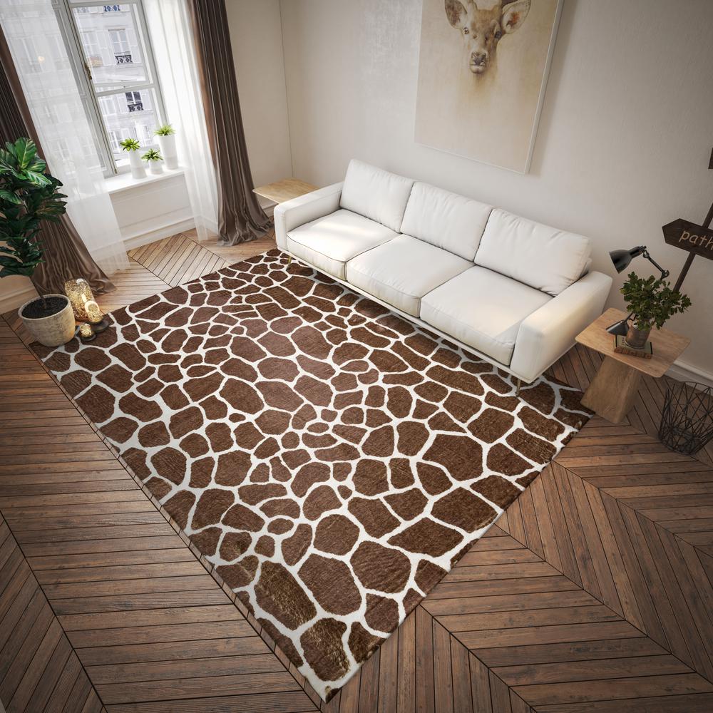 Akina AK4 Chocolate 1'8" x 2'6" Rug. Picture 2