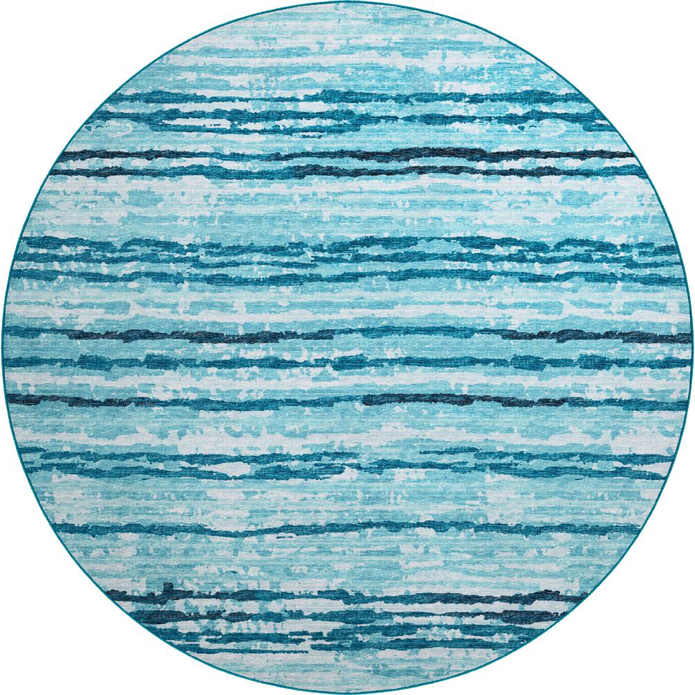 Brisbane BR4 Sky 8' x 8' Round Rug. Picture 1