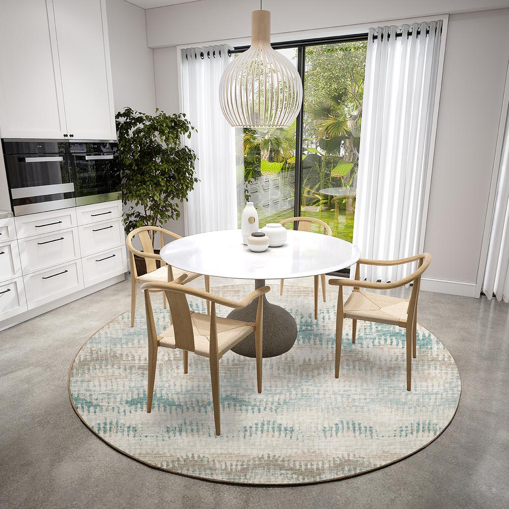 Brisbane BR9 Seascape 8' x 8' Round Rug. Picture 2