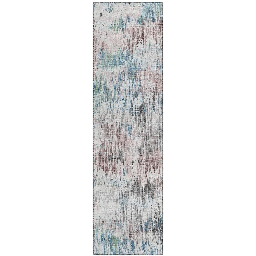 Indoor/Outdoor Accord AAC31 Multi Washable 2'3" x 7'6" Runner Rug. Picture 1