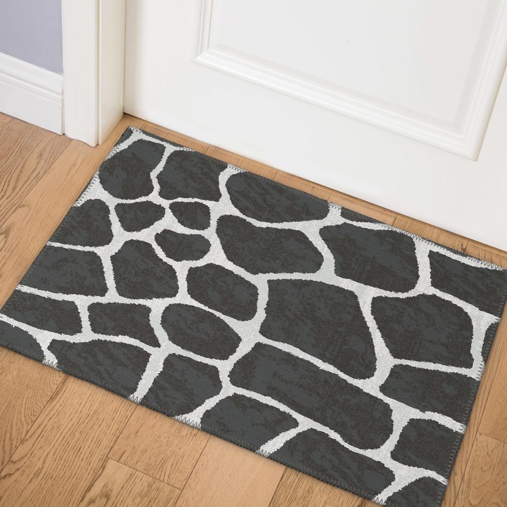 Safari Shadow Animal Animal Print 1'8" x 2'6" Accent Rug Shadow ASF34. Picture 1