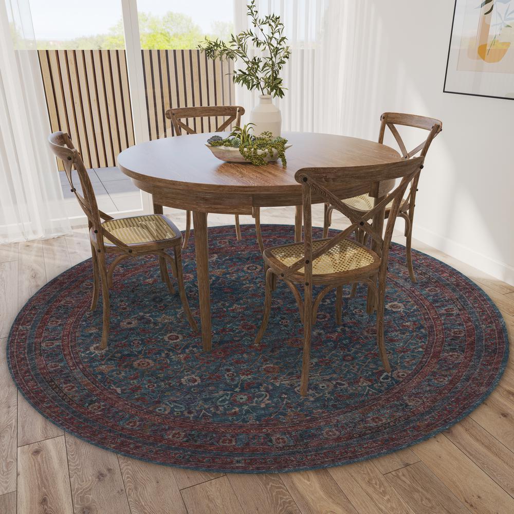 Jericho JC7 Navy 10' x 10' Round Rug. Picture 2
