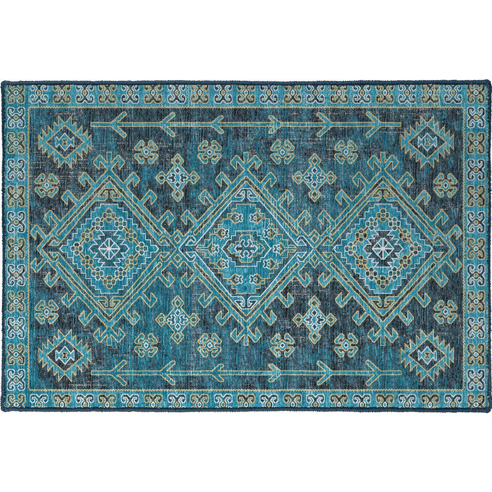 Brisbane BR2 Navy 1'8" x 2'6" Rug. Picture 1