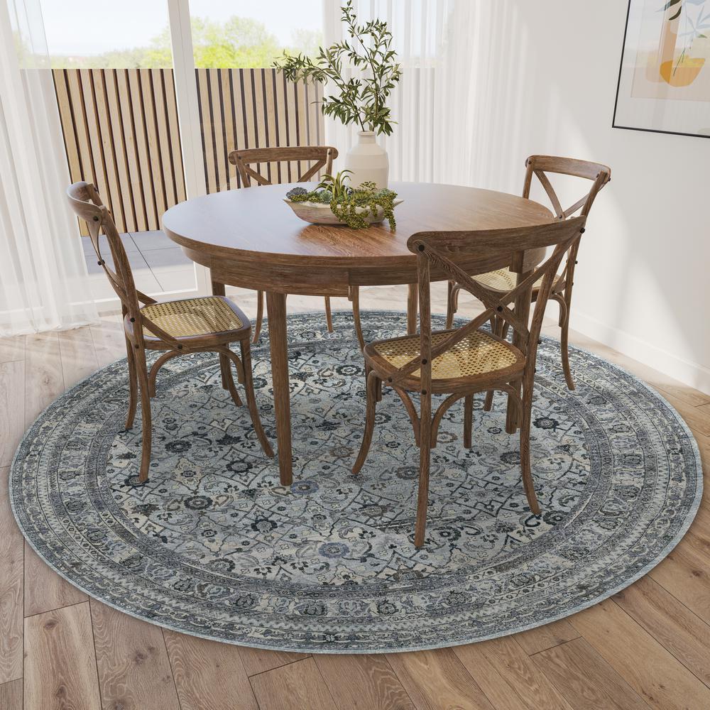 Jericho JC7 Pewter 10' x 10' Round Rug. Picture 2