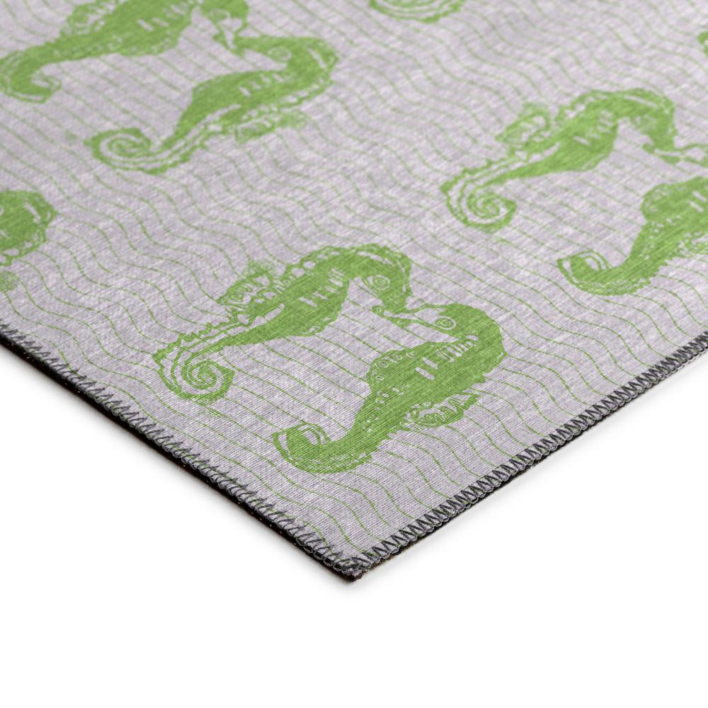 Indoor/Outdoor Seabreeze SZ15 Lime-In Washable 1'8" x 2'6" Rug. Picture 4