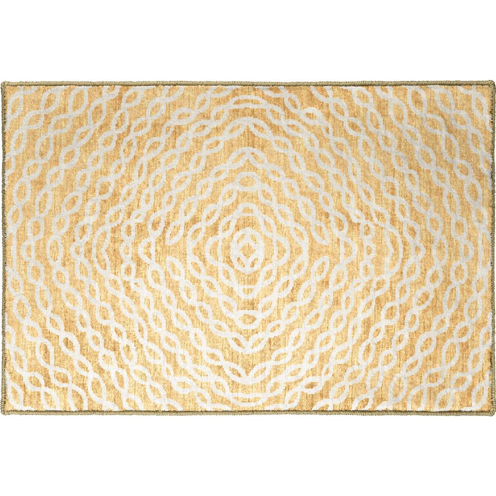 Brisbane BR3 Gold 1'8" x 2'6" Rug. Picture 1