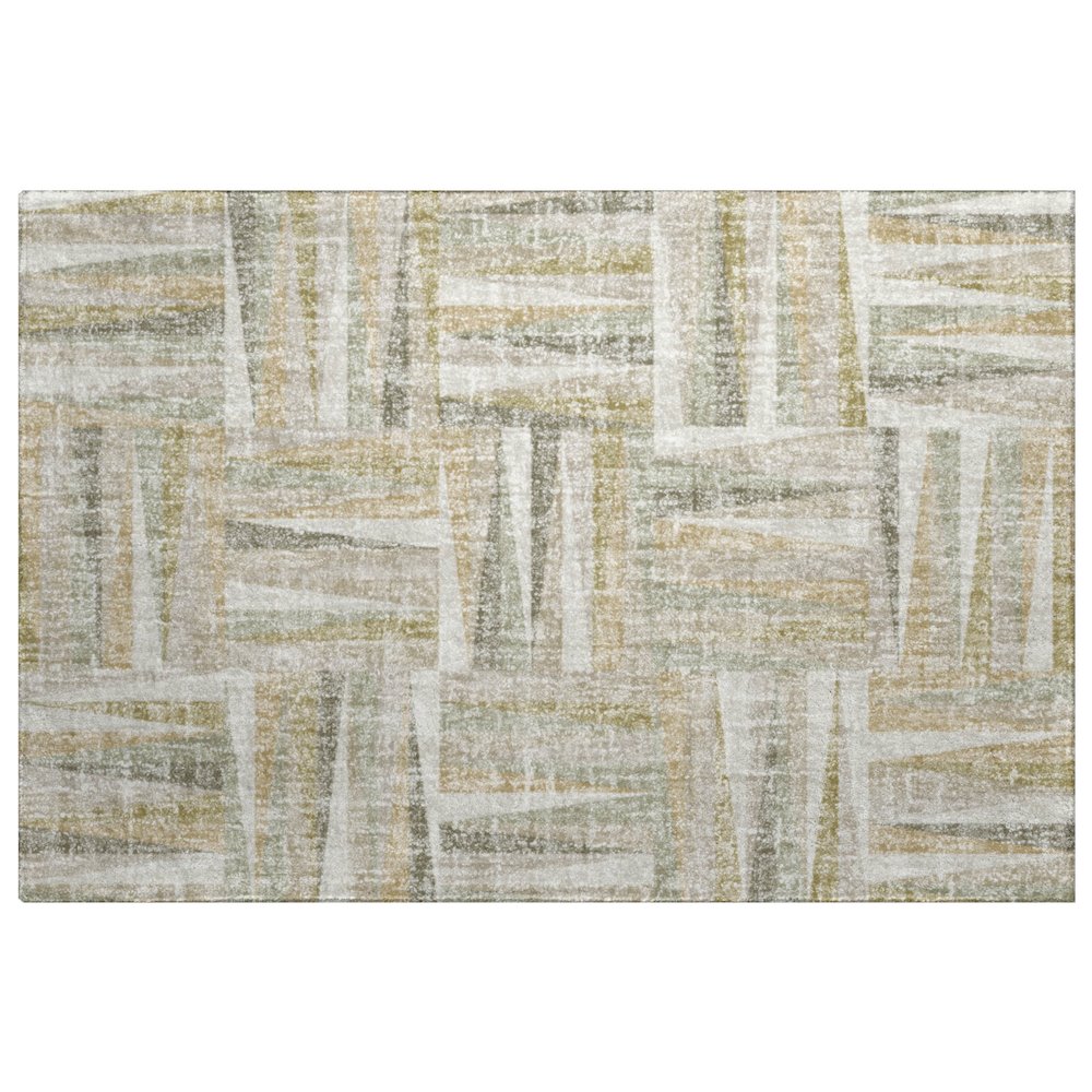 Luxury Washable Lorenzo Linen 1'8" x 2'6" Rug. Picture 1