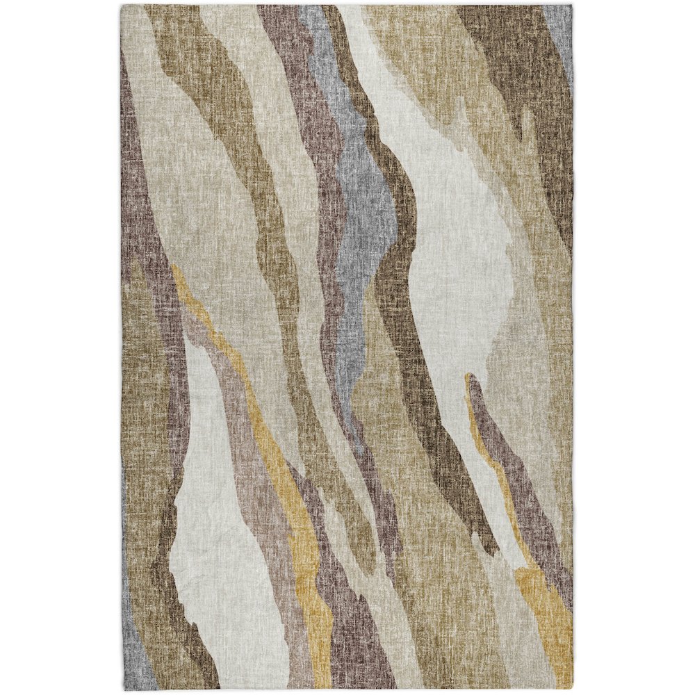 Luxury Washable Lorenzo Beige 2'6" x 3'10" Rug. Picture 1
