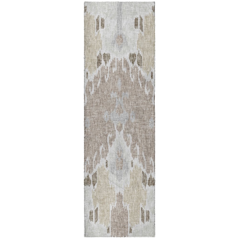 Luxury Washable Lorenzo Ivory 2'3" x 7'6" Runner Rug. Picture 1