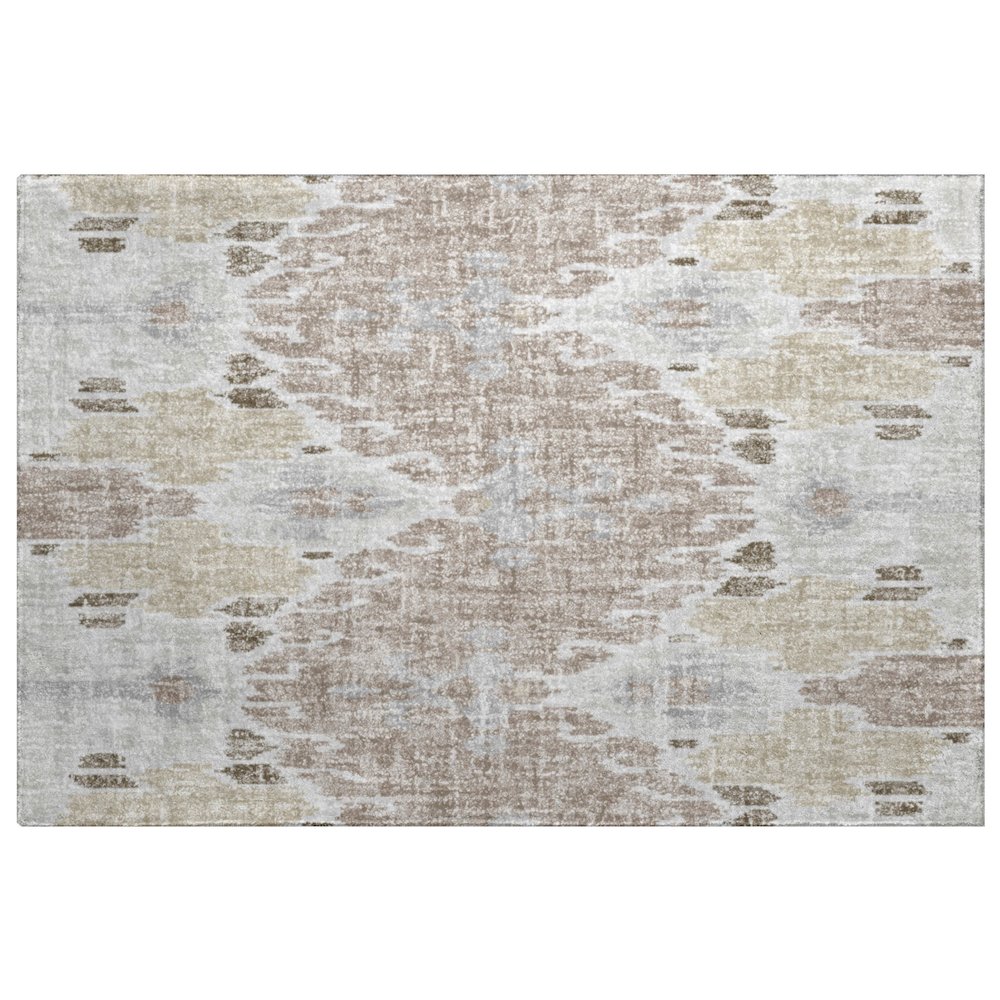 Luxury Washable Lorenzo Ivory 1'8" x 2'6" Rug. Picture 1