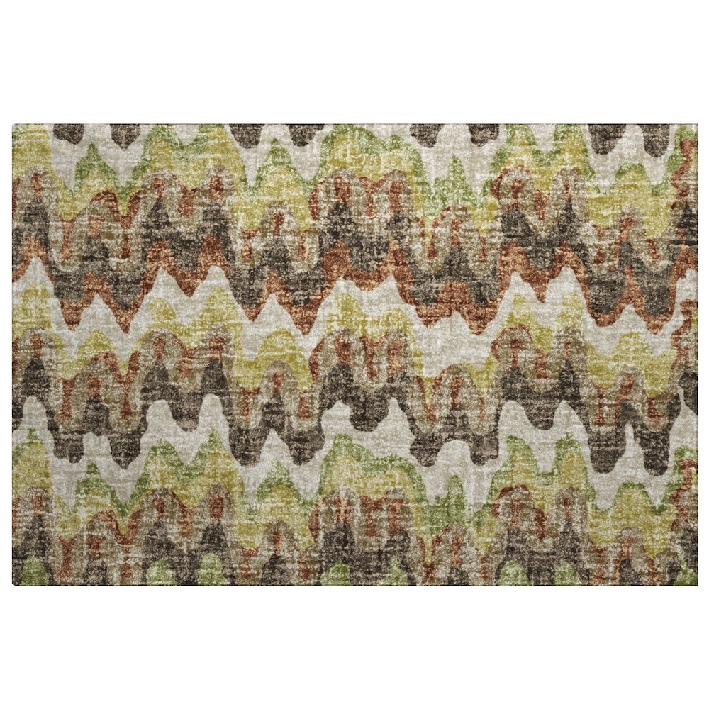 Luxury Washable Lorenzo Chocolate 1'8" x 2'6" Rug. Picture 1