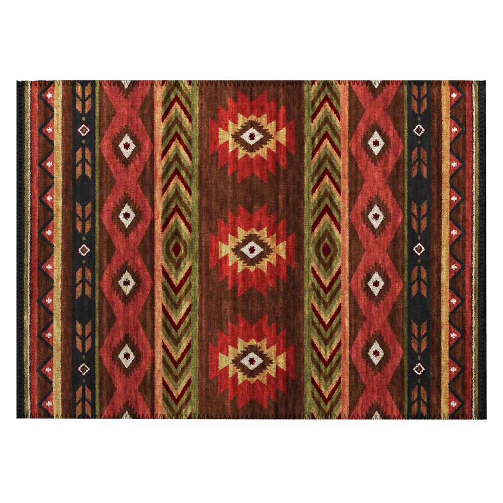 Indoor/Outdoor Sonora ASO33 Brown Washable 1'8" x 2'6" Rug. Picture 1