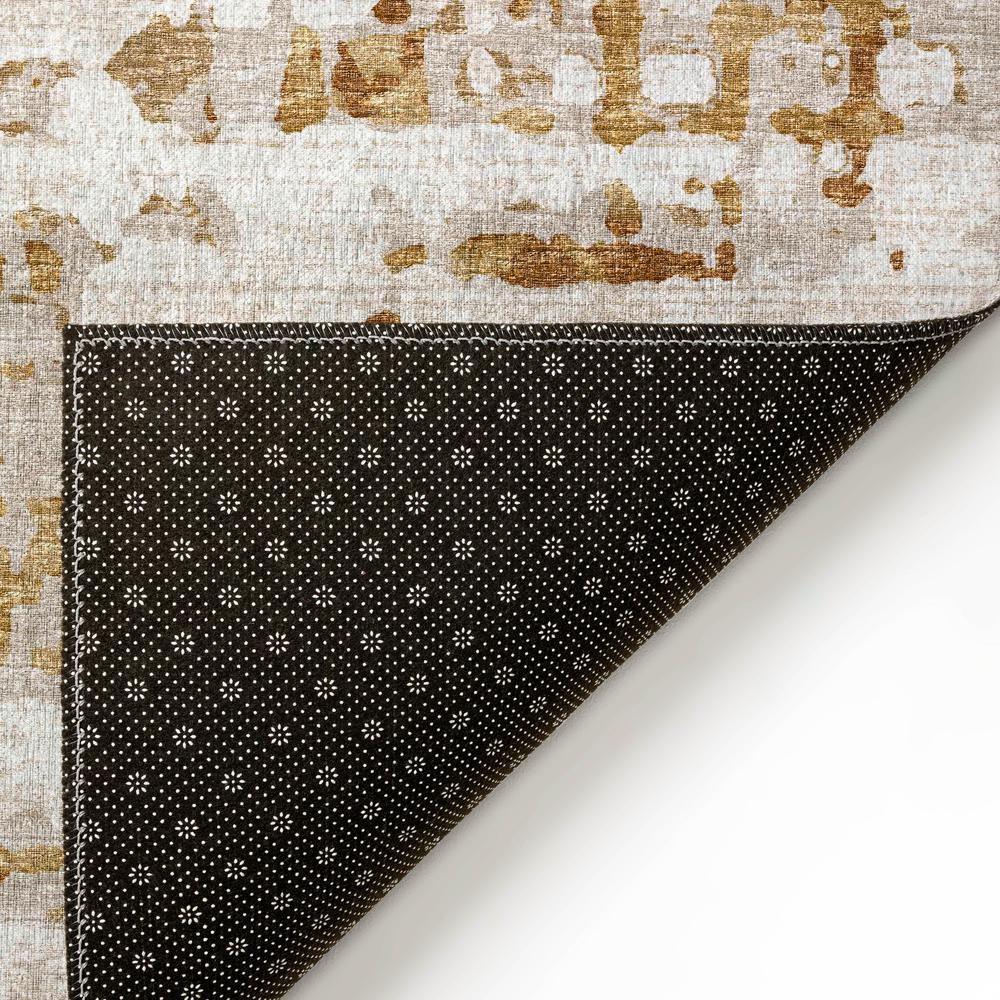 Bravado Caramel Contemporary Abstract 1'8" x 2'6" Accent Rug Caramel ABV35. Picture 4
