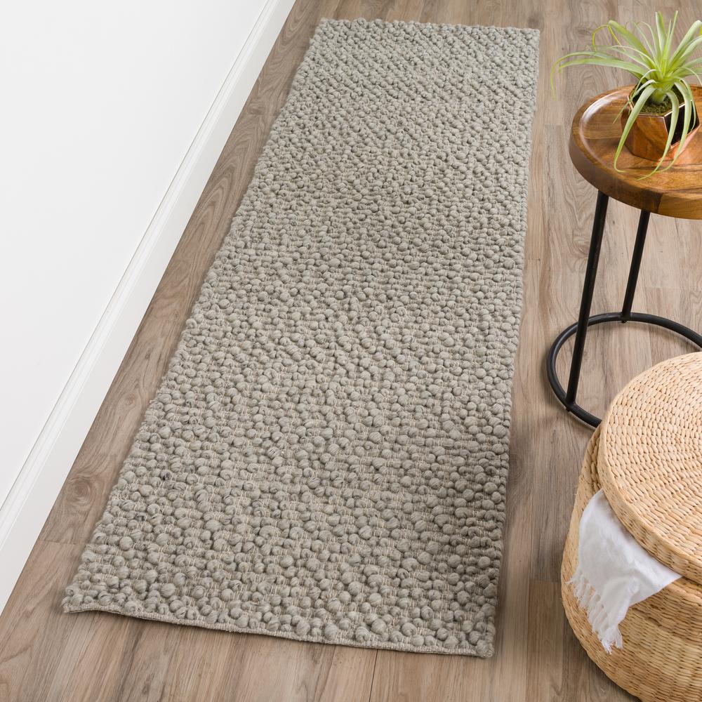 Gorbea GR1 Silver 2'3" x 7'6" Runner Rug. Picture 2