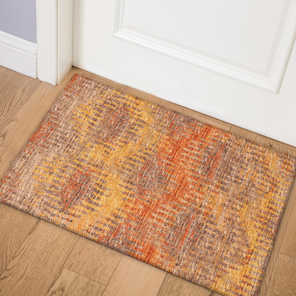 Bravado Canyon Transitional Chevron 1'8" x 2'6" Accent Rug Canyon ABV39. Picture 1