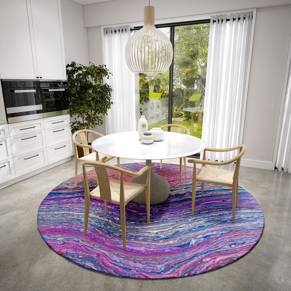 Karina Flirt Modern Abstract 8' x 8' Area Rug Flirt AKC33. Picture 1