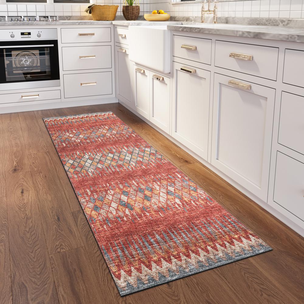 Rylee Spice Transitional Chevron 2'3" x 7'6" Runner Rug Spice ARY35. Picture 1