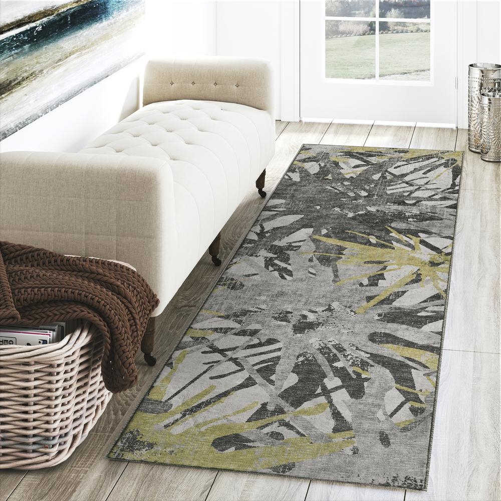 Brisbane BR6 Gold 2'3" x 7'6" Runner Rug. Picture 2