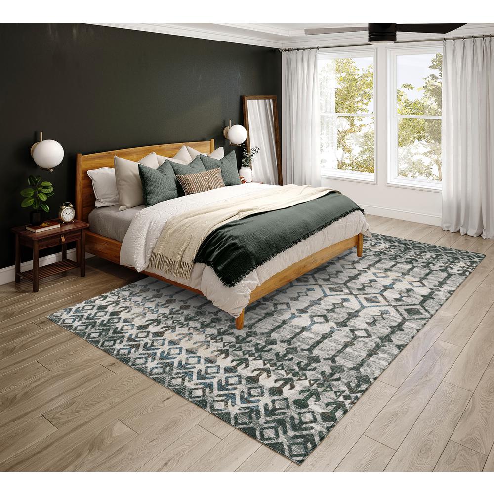 Bravado Ash Transitional Aztec/Incan 10' x 14' Area Rug Ash ABV38. Picture 1