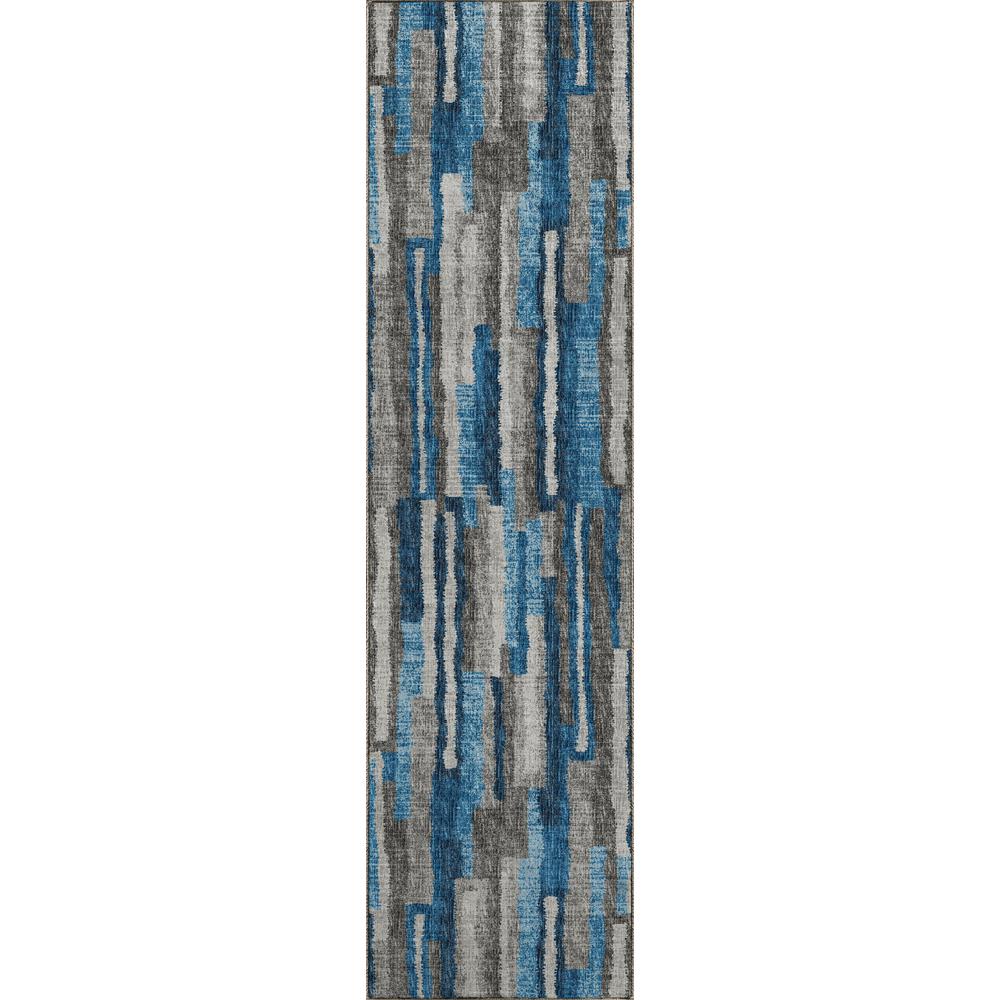 Brisbane BR7 Navy 2'3" x 7'6" Runner Rug. Picture 1