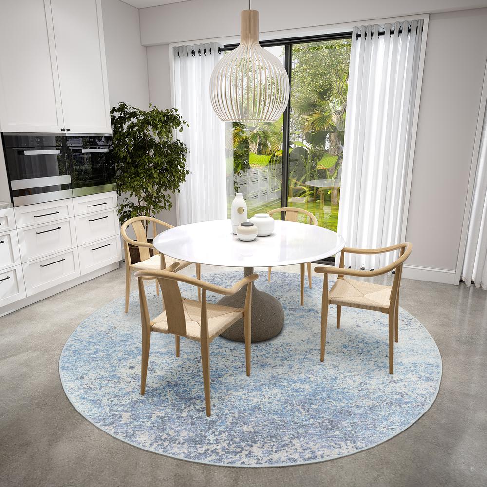 Winslow WL3 Sky 10' x 10' Round Rug. Picture 2