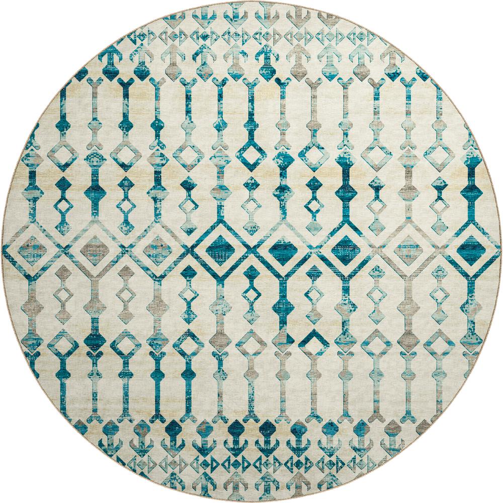 Brisbane BR8 Linen 8' x 8' Round Rug. Picture 1