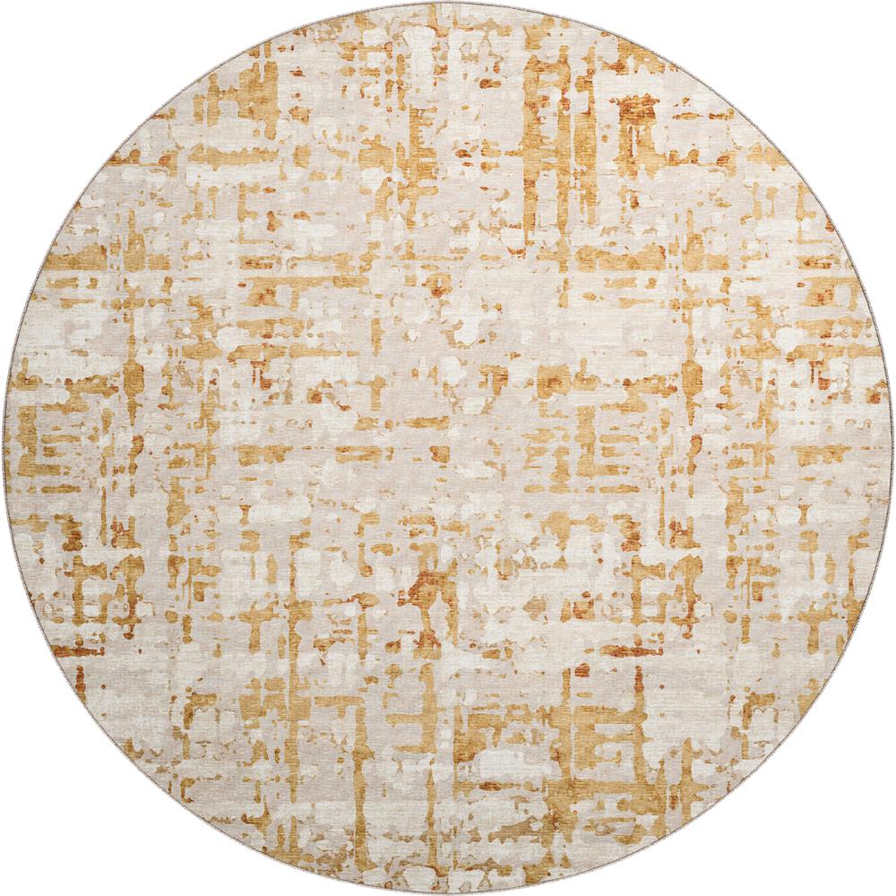 Brisbane BR5 Khaki 8' x 8' Round Rug. Picture 1