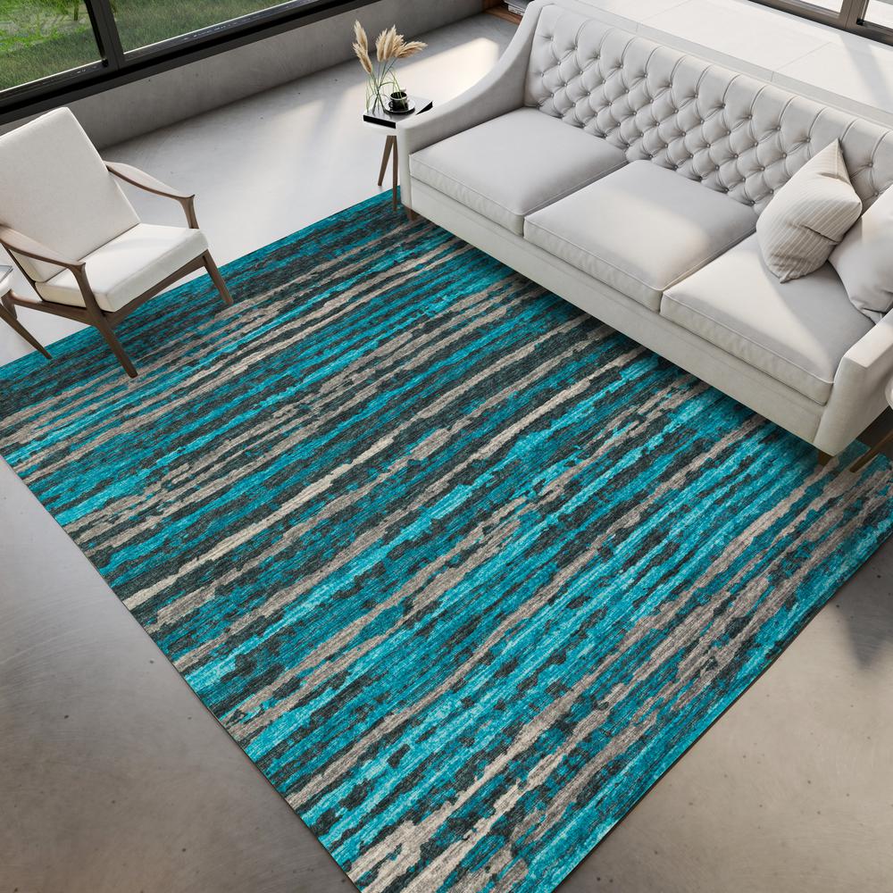 Brisbane BR4 Teal 3' x 5' Rug. Picture 2