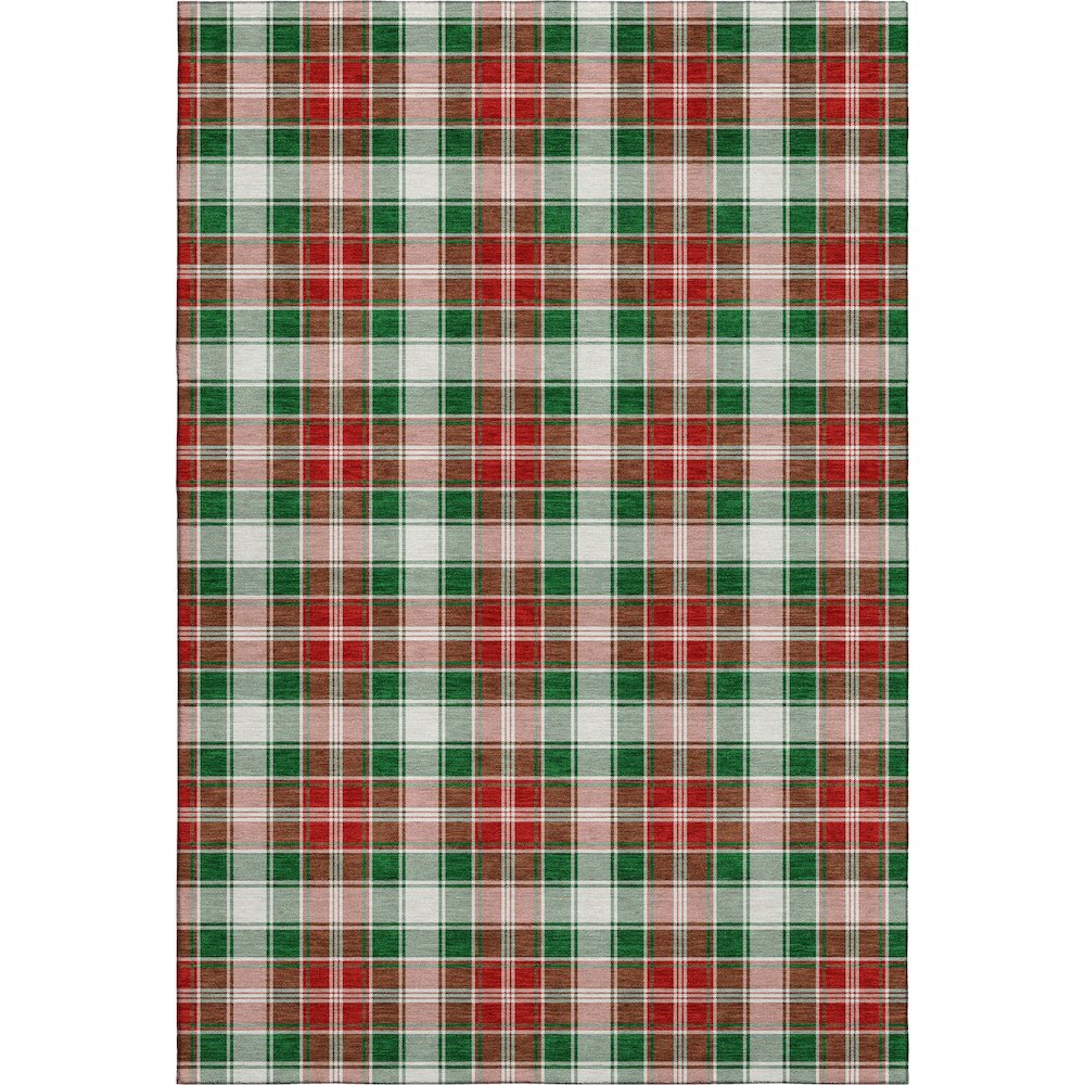 Luxury Washable Indoor/Outdoor Merry & Bright Emerald 2'6" x 3'10" Rug. Picture 1