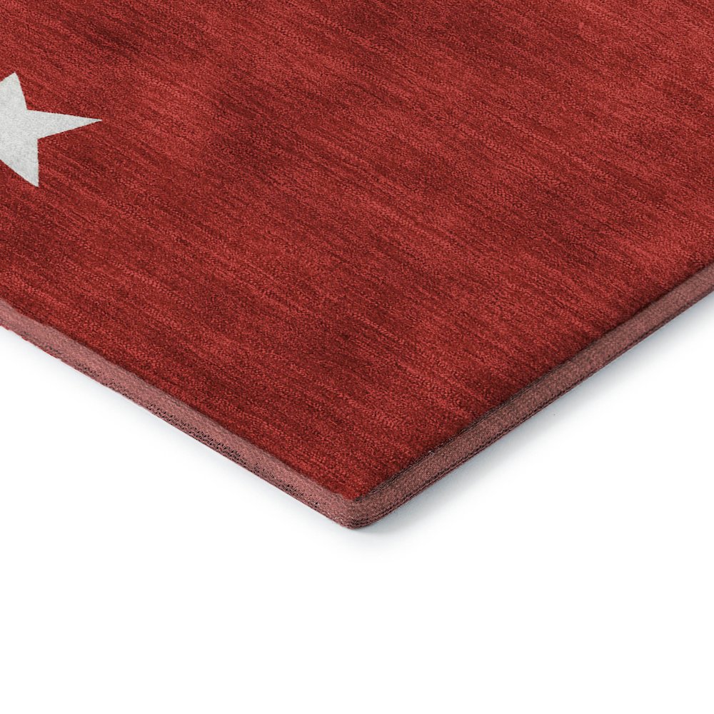 Luxury Washable Indoor/Outdoor Merry & Bright Red 1'8" x 2'6" Rug. Picture 2
