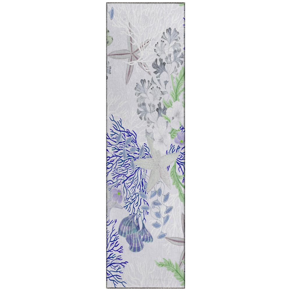 Indoor/Outdoor Surfside ASR31 Blue Washable 2'3" x 7'6" Runner Rug. Picture 1