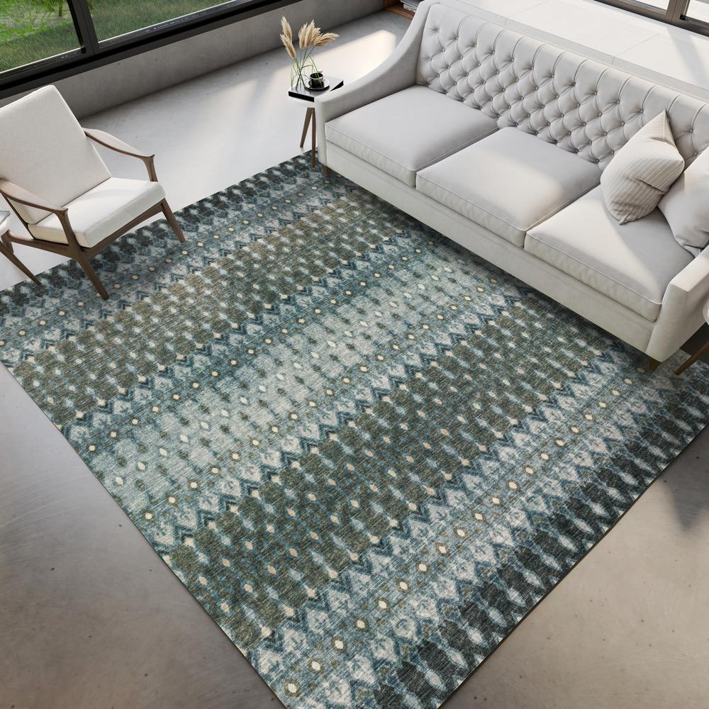 Brisbane BR1 Mineral Blue 3' x 5' Rug. Picture 2