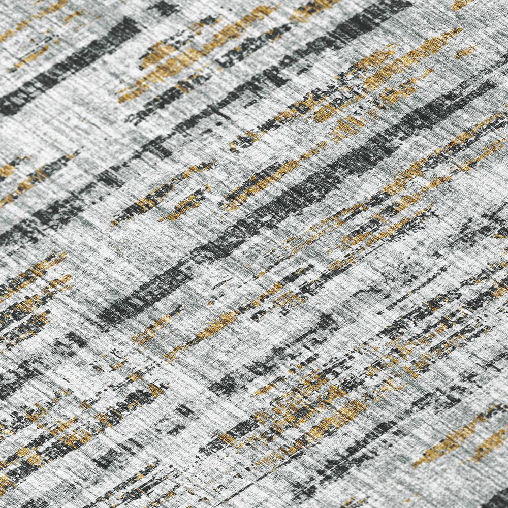 Rylee Silver Transitional Abstract 1'8" x 2'6" Accent Rug Silver ARY36. Picture 5
