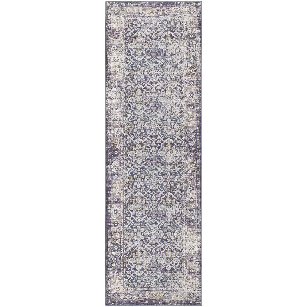 Jericho JC3 Violet 2'6" x 8' Runner Rug. Picture 1