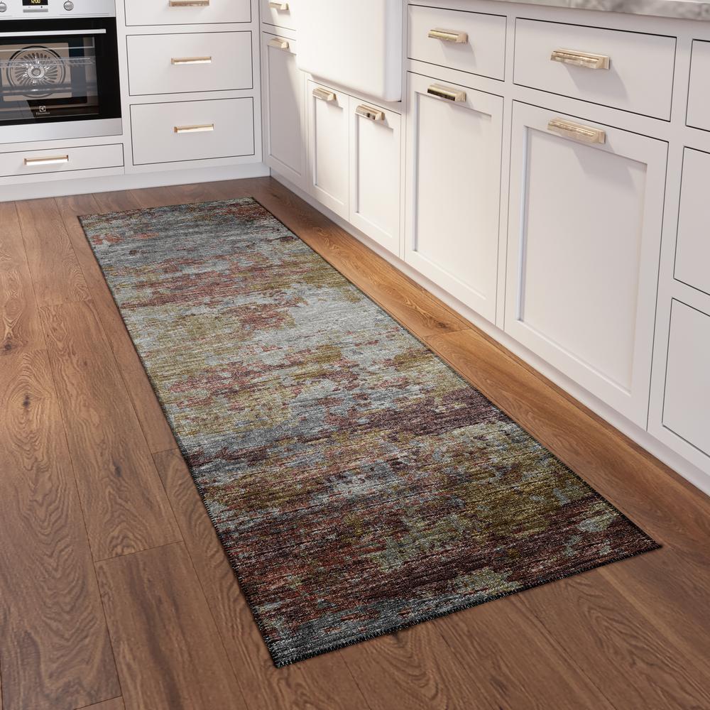 Indoor/Outdoor Accord AAC34 Multi Washable 2'3" x 7'6" Runner Rug. Picture 2