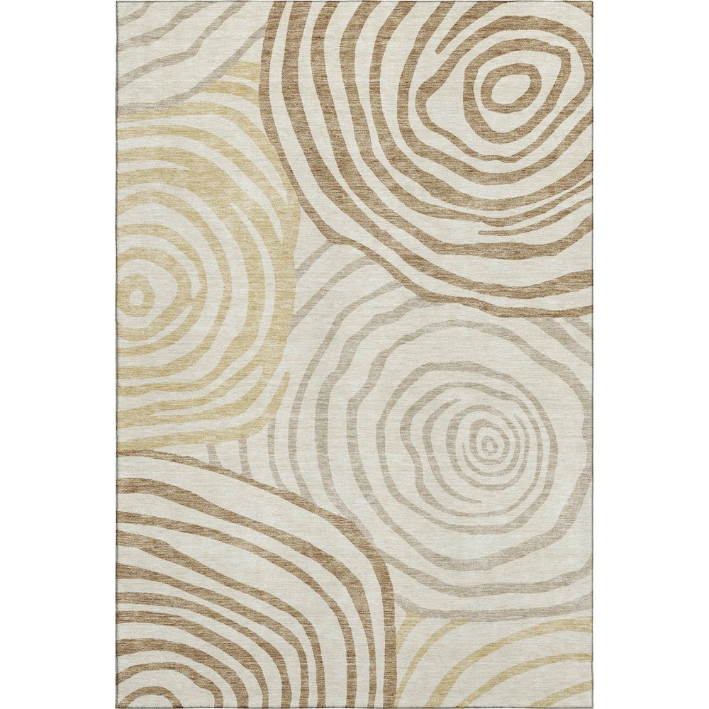 Machine Washable Indoor/Outdoor Neo Gold 2'6" x 3'10" Rug. Picture 1