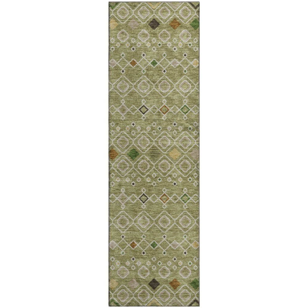 Machine Washable Indoor/Outdoor Neo Sage 2'3" x 7'6" Runner Rug. Picture 1