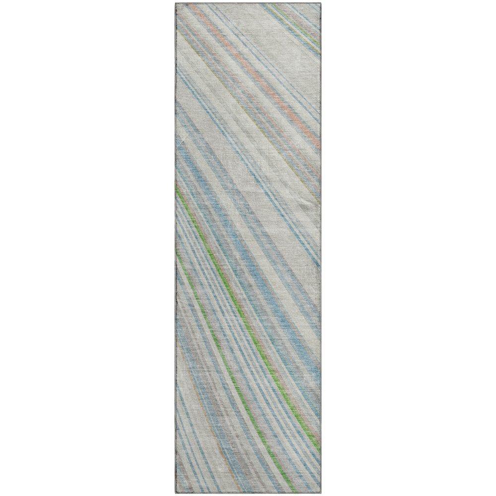 Machine Washable Indoor/Outdoor Neo Ivory 2'3" x 7'6" Runner Rug. Picture 1