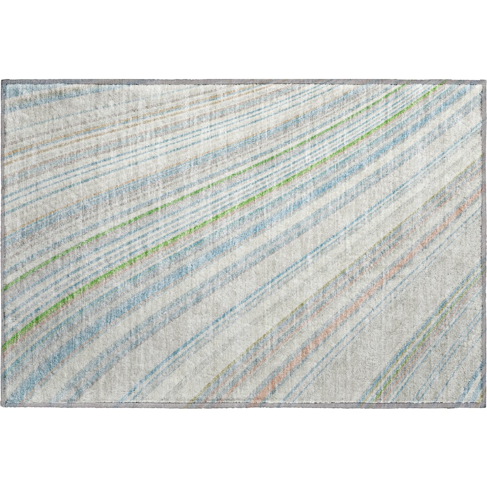 Machine Washable Indoor/Outdoor Neo Ivory 1'8" x 2'6" Rug. Picture 1