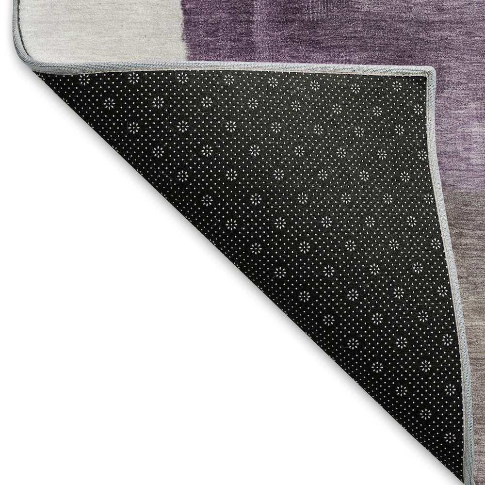 Machine Washable Indoor/Outdoor Neo Eggplant 1'8" x 2'6" Rug. Picture 4